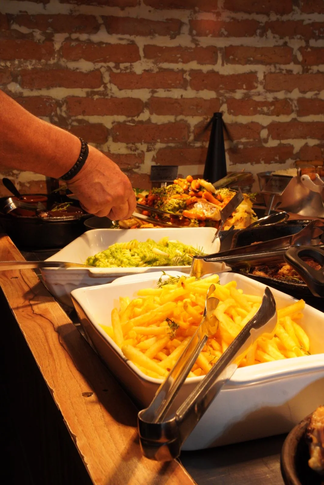 Pratos caseiros do buffet
